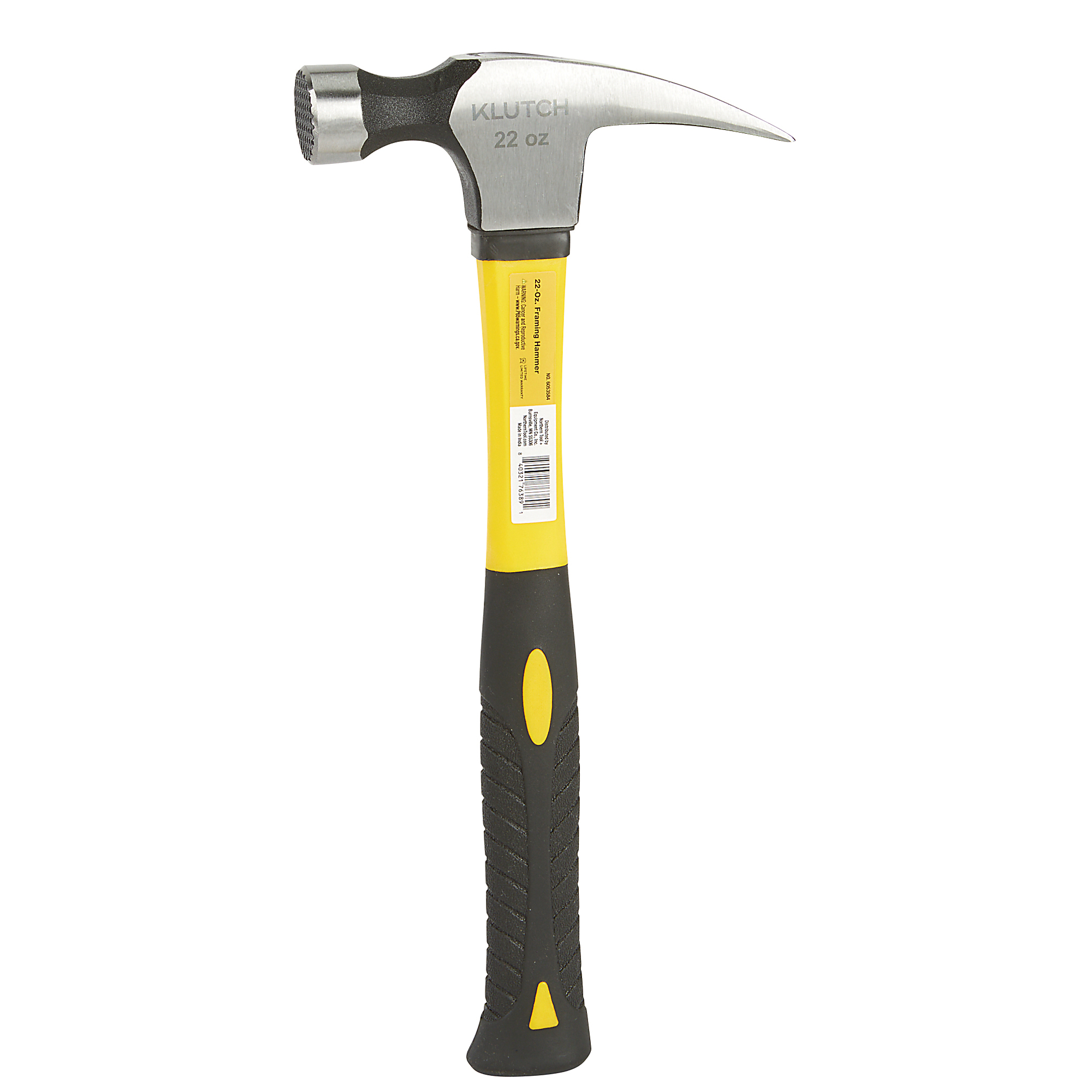 Klutch Framing Hammer, 22 Oz.